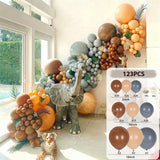 Cream Coffee Khaki Brown Birthday Balloons Garland Arch Kit Latex Globos Baby Shower Supplies Birthday Wedding Party Decorations