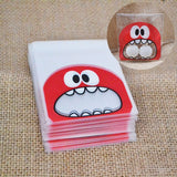 100Pcs Christmas Cookie Candy Package Gifts Bag DIY Self Adhesive OPP Bags For Xmas Home Party Packing Decoration Baking Supply
