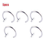 Cifeeo 5Pcs Lip Nose Rings Neutral Punk Lip-shaped Ear Nose Clip Fake Diaphragm with Perforated Lip Hoop Body Jewelry Steel Ring