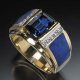 Cifeeo Luxury Fashion Large Blue Zircon Ring for Women Micro Inlay Female Wedding Dazzling Ring Jewelry Epoxy Alloy Finger Ring Gift
