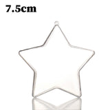 5Pairs 4-7cm Christmas Tree Decorations Balls Transparent Round Star Heart Balls Open Clear Bauble Ornament Christmas Gift Boxs