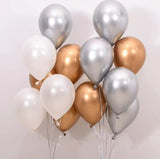 15 Pcs 10inch Blue/pink White Silver Mixed Latex Balloons For Happy Birthday Supplies Baby Shower Decoration Helium Balloon