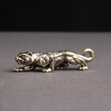 Pure Copper Zodiac Animal Roller Tiger Figurines Ornament Solid Brass Lucky North-east China Tigers Miniature Desktop Home Decor