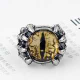 Christmas Gift Vintage Demon Eye Ring Exaggerated punk Men and Women Pupil skull Rock Hip Hop Rings Gift jewelry Adjustable