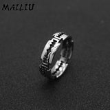 Christmas Gift Charm Exaggerated Titanium Steel Blade Ring Men's Rock Punk Razor Ring Stainless Steel Ring Party Ladies Fashion Jewelry Gifts