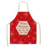 Linen Merry Christmas Apron Christmas Decorations for Home Kitchen Accessories Natal Navidad  New Year Christmas Gifts