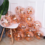 Cifeeo  10Pcs Star Confetti Balloon Metallic Confetti Latex Transparent Ballon Baby Shower Birthday Party Wedding Decoration Ball Globos