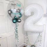 Christmas Gift 30inch Foil Balloon White Number Balloon 0 1 2 3 4 5 6 7 8 9 Figures Globos Baby Shower Decoration Happy Birthday Party Supplies