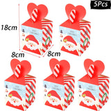 Christmas paper Kids Candy Box Bag Navidad  New year christmas home decoration Natal gift bags Kerst Noel Treats packing box