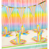 Rainbow Candy Party Disposable Tableware Cup Plate Straws Adult Children Birthday Party Decor Baby Bridal Shower Party Supplies