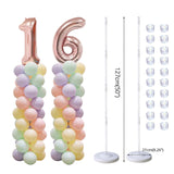 2Sets Adult kids birthday party Balloon column stand Wedding arch decoration Baby shower 100pcs Latex globos for Number ballons