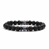 Volcanic Stone Bracelet for Men Lava Wooden 8mm Beads Bracelet Tibetan Buddha Wrist Chain Women Men's Jewelry Gift Bracelets