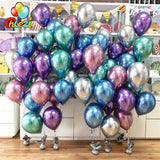Christmas Gift 50/100pcs Metallic Latex Balloons 5/10/12 Inch Gold Silver Chrome Ballon Wedding Decorations Globos Birthday Party Supplies