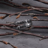 Christmas Gift Stainless Steel Viking Rune Statement Rings Men Never Fade Nordic Viking Totem Odin Men Rings Jewelry