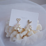 Asymmetry Love Letter Earring for Women Fantasy Colorful Stud Earring  Wedding Jewelry