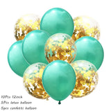 10Pcs Metal Latex Balloons Confetti Balloon Set For Wedding Birthday Party Balloon Decoration Baby Shower Helium Balloons