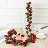 Christmas Gift 2.2m Artificial Flowers Ivy Roses Silk Flowers Garland DIY Flowers for Wedding Garden Home Decoration Accessories Flower Vine