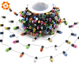 Christmas Gift 3/5Meters Christmas Garland DIY Small Bulbs String Ornaments No Electricity Colorful Home Decorations Xmas Tree Party Supplies