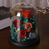 Christmas Gift Wedding Decor Preserved Fresh Rose Led Light In A Flask Immortal Rose Valentine Birthday Mother's Day Gift