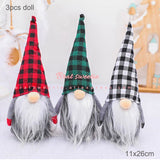 Christmas Gift Red Plaid Elf Gnome Doll Christmas Decorations for Home Ornaments Pendant Gift Xmas New Year Home Decor Noel Navidad 2021