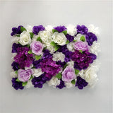 Christmas Gift 60x40cm Artificial Flowers DIY Wedding Decoration Flower Wall Panels Silk Rose Flower Purple Romantic Wedding Backdrop Deco