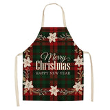 Linen Merry Christmas Apron Christmas Decorations for Home Kitchen Accessories Natal Navidad  New Year Christmas Gifts