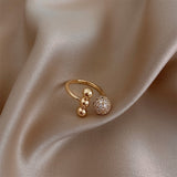 New Classic Zircon Circle Open Ring For Woman Sexy Finger Accessories Fashion Korean Jewelry Wedding Party Unusual Rings