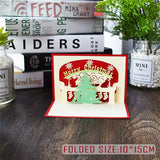 Christmas Card Santa Ride Xmas Festival New Year Card Winter Holiday Greeting Cards with Envelopes