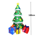 Christmas Gift Christmas Inflatables Tree Airblown Santa Claus Climbing Tree Chased by Puppy Dog Lighted for Home Outdoor Yard Lawn Decorations