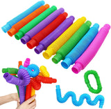 Cifeeo Mini Color Pull Telescopic Tube Popular Sensory Toys Adult Restless Children Decompression Vent Plastic Bellows Squeeze Toys