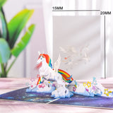 3D Butterfly Unicorn Birthday Card for Kids Children Cute Animal Pop-Up Greeting Cards Baby Shower Gifts