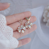 Asymmetry Love Letter Earring for Women Fantasy Colorful Stud Earring  Wedding Jewelry