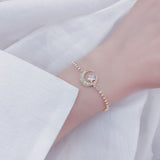 New Arrive Elegant Delicate Zircon Moon Star Bracelet Bling Micro Inlaid Zirconia Feminia Pulseras Bangles Anniversary Gift