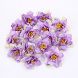 Cifeeo 10PCS 5.5cm Artificial Flower Head Silk Rose Orchid For Wedding Decoration Party DIY Wreath Gift Scrapbooking Craft Fake Flower