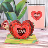 Pop Up Love Card Valentines Day Birthday Anniversary 3D Greeting Cards for Couples Wife Husband Handmade Gift