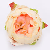 10pcs High Simulation Core Peony Flower Head Silk Flower DIY Wedding Flower Wall Background Decoration Silk Rose