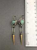 Cifeeo Unique Retro Silver Gold Two Tone Color Metal Geometry Dangle Earrings Women Classic Long Tassels Earring Party Jewelry