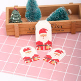 50PCS  DIY Kraft Tags Merry Christmas Labels Gift Wrapping Paper Hang Tags Santa Claus Paper Cards Christmas Party Supplies