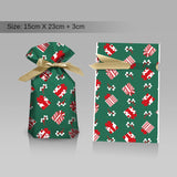 Christmas Gift 3/10Pcs Santa Gift Bag Candy Bag Snowflake Crisp Drawstring Bag Merry Christmas Decorations for Home New Year 2021 Noel Presents