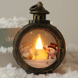 Christmas Gift Snowman Round Light Ornament Christmas LED Lights Christmas Party Decorations for Home Navidad Natal Kids New Year Gift