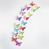 Cifeeo  18Pcs Black And White 3D Effect Crystal Butterflies Wall Sticker Beautiful Butterfly For Kids Room Wall Decals Home Decoration