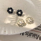 Cifeeo New Arrival Stud Earrings Round Metal Women Classic Cute Simple Flower Elegant Female Jewelry