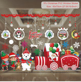 Christmas Window Stickers 2022 Christmas Decorations for Home Merry Christmas Ornament Xmas Navidad Noel Gifts Kid New Year 2023