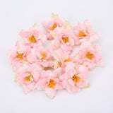 Cifeeo 10PCS 5.5cm Artificial Flower Head Silk Rose Orchid For Wedding Decoration Party DIY Wreath Gift Scrapbooking Craft Fake Flower