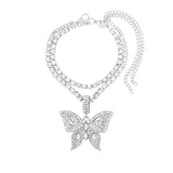 New Bling Dragon Crystal Tennis Chain Anklet for Women Fashion Gold Silver Color Rhinestone Anklet Foot Chain Jewelry Wholesale