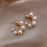 Cifeeo Elegant Celebrity Metal Inlaid Pearl Earrings For Woman Fashion Jewelry 2023 New Luxury Wedding Party Girl's Unusual Earrings