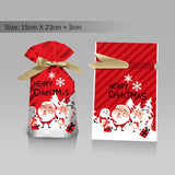 Christmas Gift 3/10Pcs Santa Gift Bag Candy Bag Snowflake Crisp Drawstring Bag Merry Christmas Decorations for Home New Year  Noel Presents