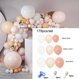 178Pcs/set Coffee Skin Color Balloons Brown Coffee Skin Balloon Arch Garland for Wedding Birthday Party Decor Supplies Baby Show