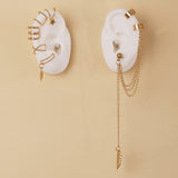 7pcs/set Fake Piercing Clip on Earrings for Women Creative Simple Alloy Clip Earring Set Wholesale Jewelry Hooping Ear Cuff