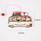 Christmas Gift 3pcs/set Christmas Car Wooden Pendants Xmas Tree Hanging Ornaments DIY Wood Crafts Kids Gift Noel Decoration Home Accessories